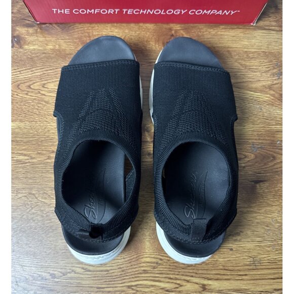 Skechers Women's Arch Fit City Catch Slip On Sandals Black Size:8 #119236 Black - Picture 3 of 7
